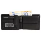 Carucci fekete-barnás bőr pénztárca RFID védelemmel