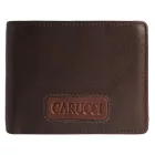 Carucci valódi bőr pénztárca, RFID, sötétbarna/barna