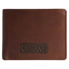 Carucci valódi bőr pénztárca dobozban, RFID, barna/sötétbarna