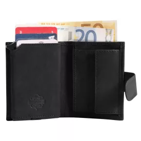 Leonardo Verrelli vintage bőr pénztárca RFID védelemmel