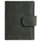 Leonardo Verrelli vintage valódi bőr pénztárca pop-up kártyatartóval, RFID