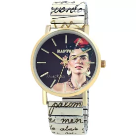   Raptor női karóra "Frida Kahlo Edition" rugós szíjjal Mehrfarbig(Muster)