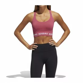   Adidas Rózsaszín varrás nélküli női sportmelltartó - XS