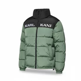 Karl Kani Retro Essential puffer férfi dzseki zöld - L
