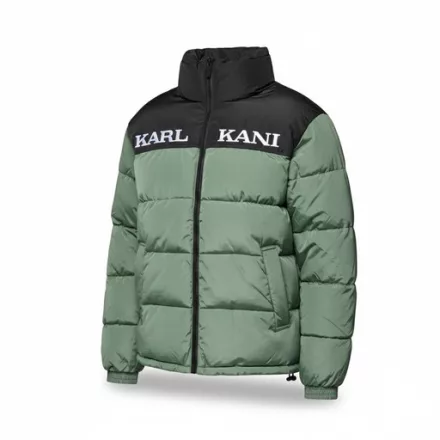 Karl Kani Retro Essential puffer férfi dzseki zöld - L
