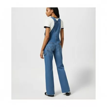 Wrangler Essential Flare farmer női overál kék - XXL