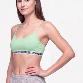 Moschino logós női sportmelltartó zöld - S