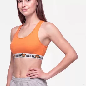 Moschino maci logós narancssárga női sportmelltartó - XS