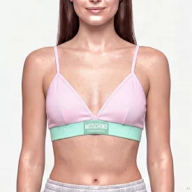   Moschino Bordázott háromszög női bralette rózsaszín - L